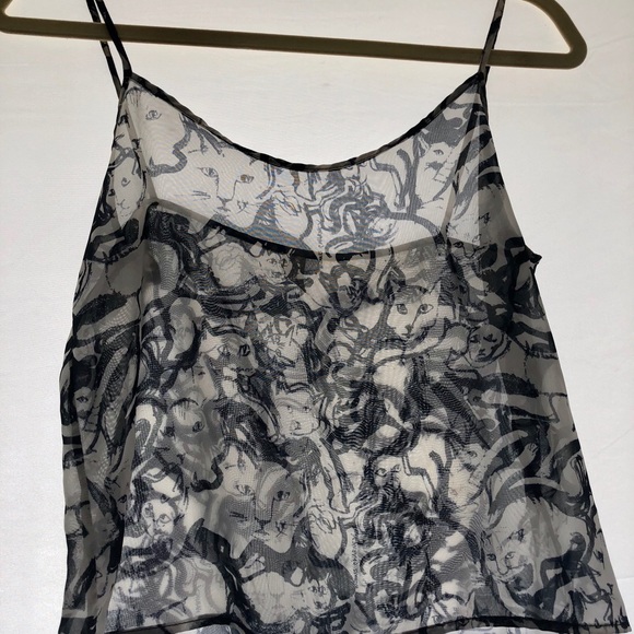 American Apparel Black and White Chiffon Camisole - Picture 1 of 4